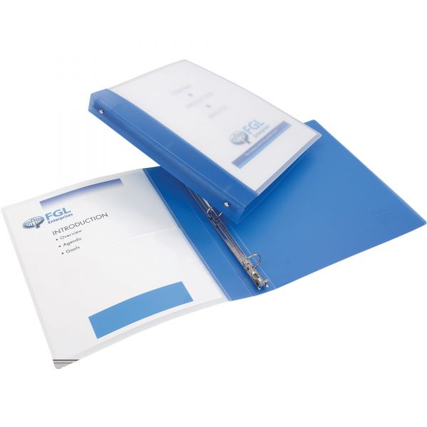 AVE17670 Avery Flexible Round Ring Binder, 11 x 8 1/2, 1/2" Capacity, Blue