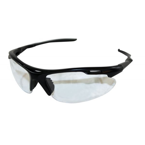 IMP8002CB Impact ProGuard Optirunner Safety Glasses, Black Frame/Clear Lens, One Size Fits All