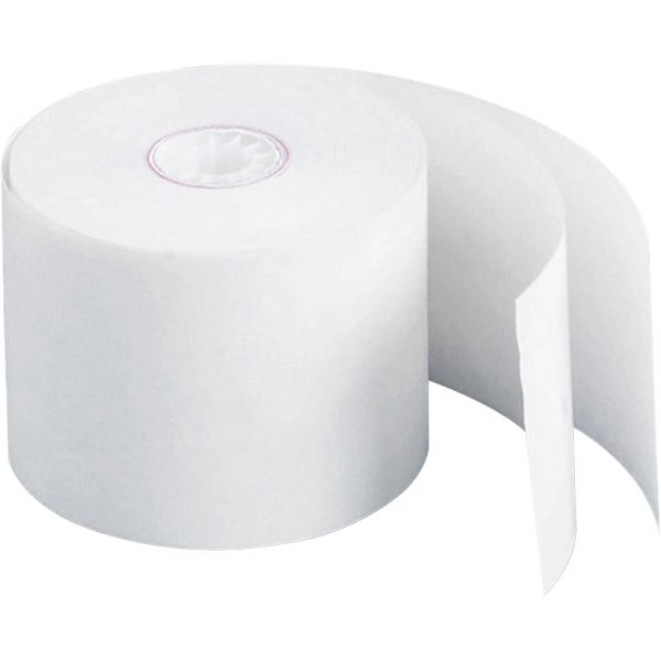 PMC08801 PM Company Paper Rolls, Two Ply Receipt Rolls, 2 1/4" x 90 ft, White/White, 50/Carton