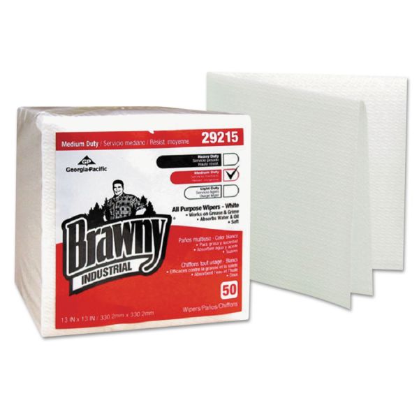 GPC29215 Georgia Pacific Professional Medium Duty Airlaid 1/4-Fold Wipers, 13 x 13, 50/Pack, 16/Carton