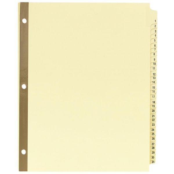AVE11308 Avery Preprinted Laminated Tab Dividers w/Gold Reinforced Binding Edge, 31-Tab, Letter