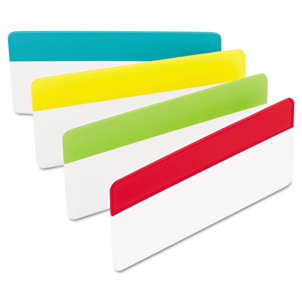 MMM686ALYR3IN Post-it Tabs File Tabs, 3 x 1 1/2, Solid, Aqua/Lime/Red/Yellow, 24/Pack