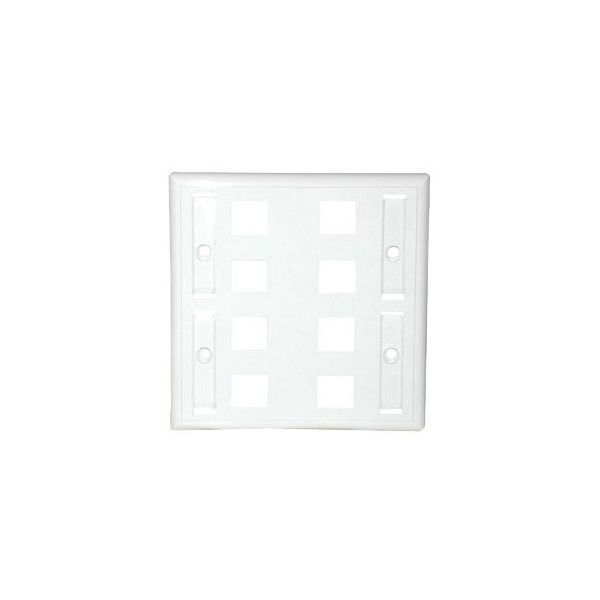 SYNX1772739 C2G 8 Socket Keystone Network/Multimedia Faceplate