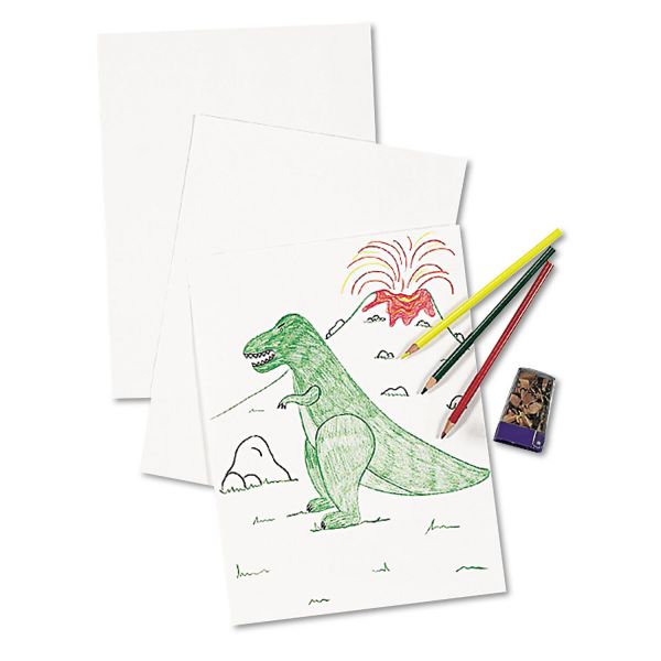 PAC4818 Pacon White Drawing Paper, 78 lbs., 18 x 24, Pure White, 500 Sheets/Ream