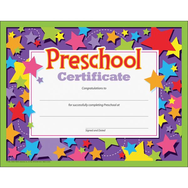 TEPT17006 TREND Colorful Classic Preschool Certificates