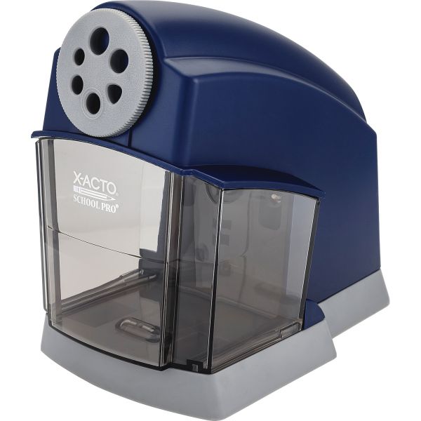 EPI1670 X-ACTO School Pro Classroom Electric Pencil Sharpener, Blue/Gray