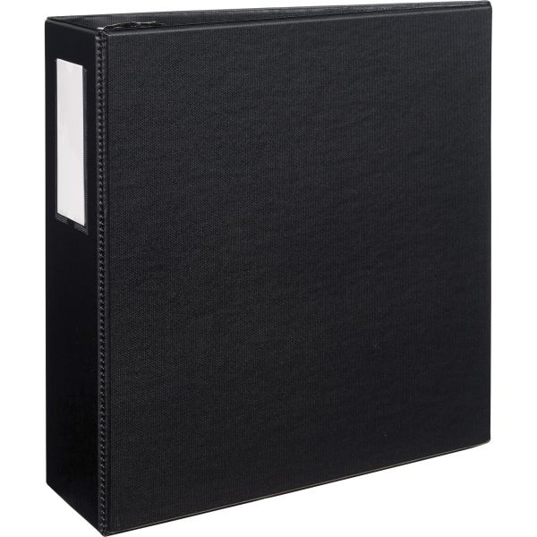 AVE08802 Avery Durable 3-Ring Binder with Two Booster EZD Rings, 4" Capacity, Black