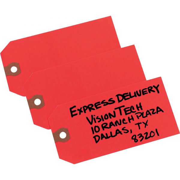 AVE12345 Avery Unstrung Shipping Tags, Paper, 4 3/4 x 2 3/8, Red, 1,000/Box