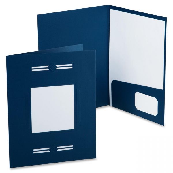 OXF10072 Oxford Imperial Series Laserview Business Portfolio, Premium Paper, Blue, 10/Pack