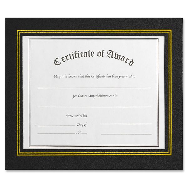 NUD21202 NuDell Leatherette Document Frame, 8-1/2 x 11, Black, Pack of Two