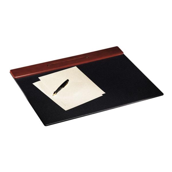 ROL23390 Rolodex Wood Tone Desk Pad, Mahogany, 24 x 19