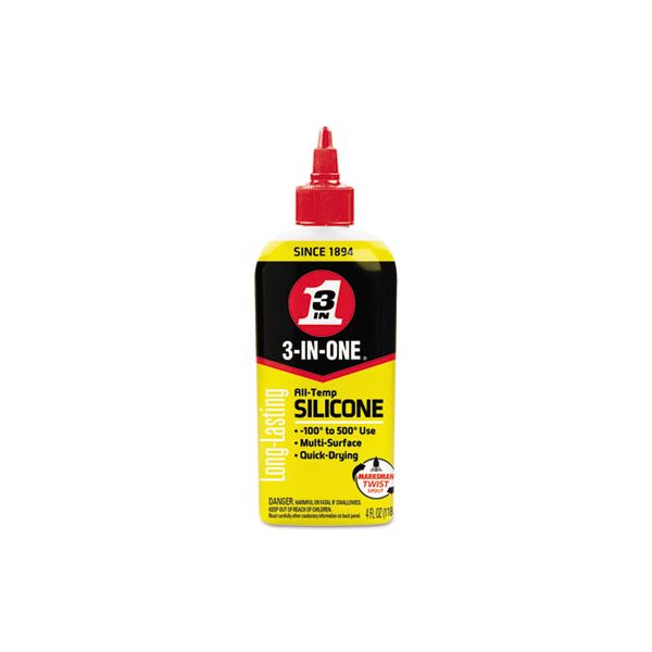 WDF120008CT WD-40 3-IN-ONE Professional Silicone Lubricant, 4 oz Bottle, 12/CT