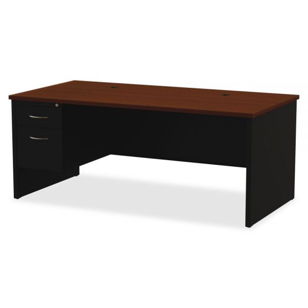 LLR79149 Lorell Commercial Single Pedestal Computer Desk