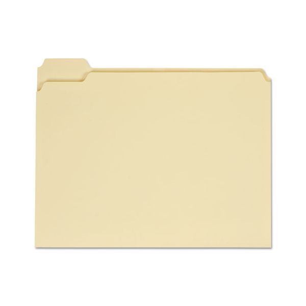UNV12115 Universal File Folders, 1/5 Cut Assorted, One-Ply Top Tab, Letter, Manila, 100/Box