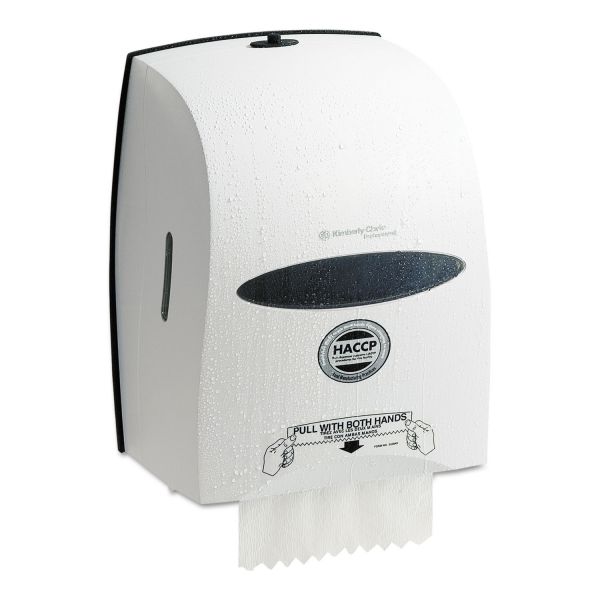 KCC09991 Kimberly-Clark Professional* Sanitouch Hard Roll Towel Dispenser, 12 63/100w x 10 1/5d x 16 13/100h, White