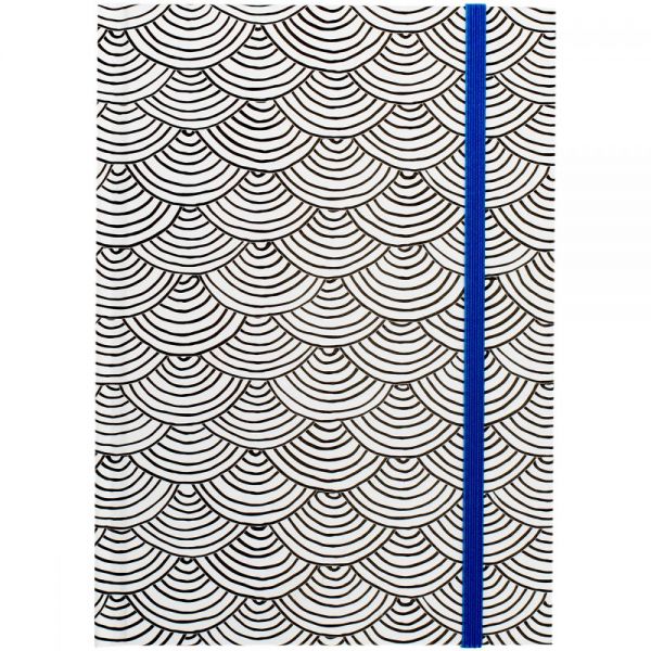 NOTM291092 Hall Pass Adult Coloring Notebook W/Elastic Band 5"X7"