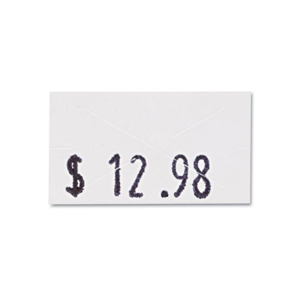 COS090944 Garvey One-Line Pricemarker Labels, 7/16 x 13/16, White, 1200/Roll, 3 Rolls/Box