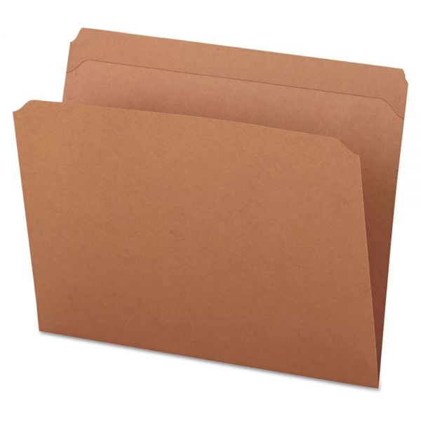 UNV16130 Universal Kraft File Folders, Straight Cut, Top Tab, Letter, Kraft, 100/Box