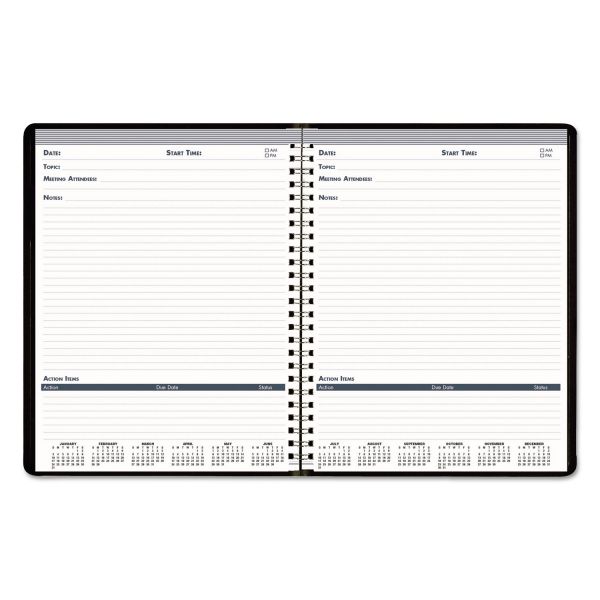 HOD583892 House of Doolittle Meeting Note Planner, 6 x 9, White/Blue, 2018