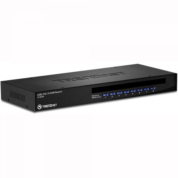 SYNX3690233 TRENDnet 8-Port USB/PS/2 Rack Mount KVM Switch