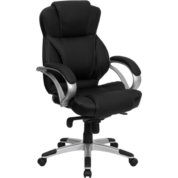 FHFH9626L2GG Flash Furniture High Back Leather Contemporary Office Chair