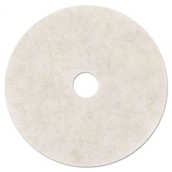 MMM18210 3M Ultra High-Speed Natural Blend Floor Burnishing Pads 3300, 20" Dia., White, 5/CT