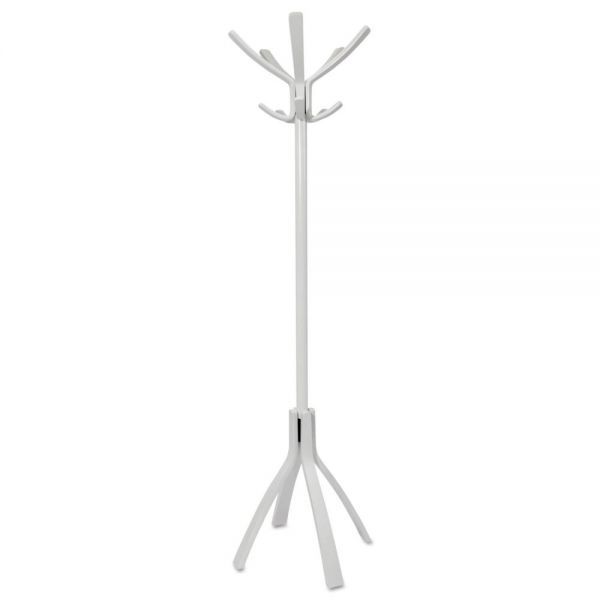 ABAPMCAFEBC Alba Café Wood Coat Stand, 21 2/3w" x 21 1/2d x 69 1/3"h, White