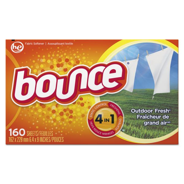 PGC80168CT Bounce Fabric Softener Sheets, 160 Sheets/Box, 6 Boxes/Carton