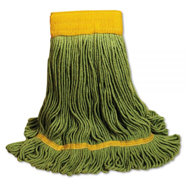 BWK1200XL Boardwalk EcoMop Looped-End Mop Head, Recycled Fibers, Extra Large Size, Green