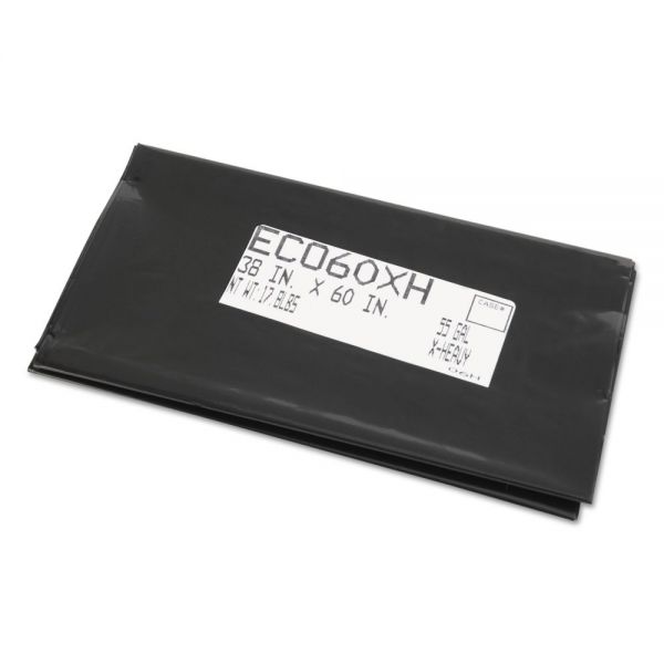 ESXECO37H FlexSol Linear Low-Density Ecosac, 30 x 36, 30-gal, 0.6 Mil, Black, 250/Case