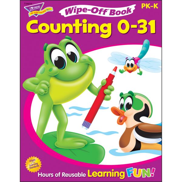 TEP94215 Trend Counting 0 to 31 Wipe-off Book Learning Printed Book