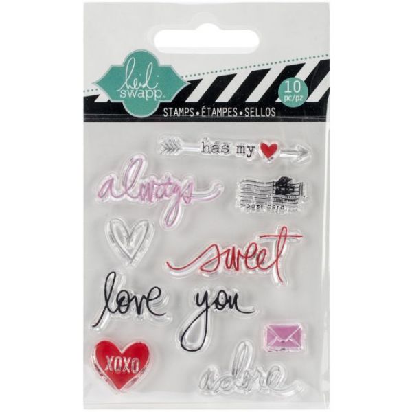 NOTM109078 Heidi Swapp Mixed Media Clear Mini Stamps 3"X3.5"