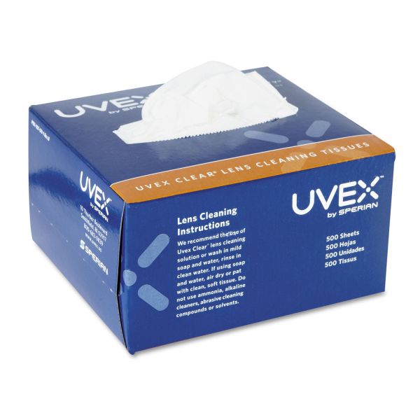 UVXS462 Honeywell Uvex Clear Lens Cleaning Tissues, 500/Box