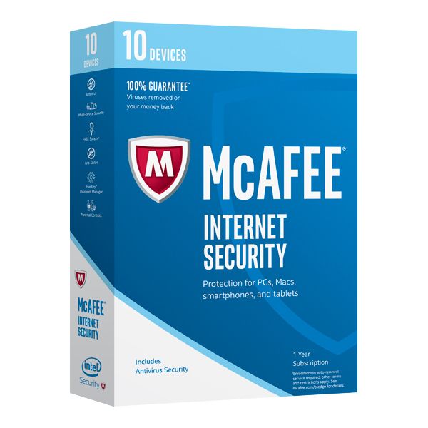 IGRM3K5631 McAfee Internet Security 2017 - 10 Device