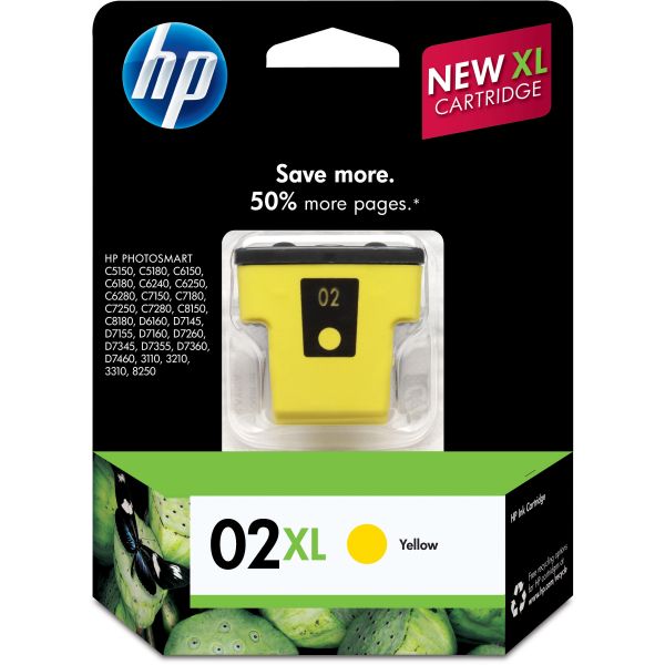 HEWC8732WN HP 02XL High-Yield Yellow Ink Cartridge (C8732WN)