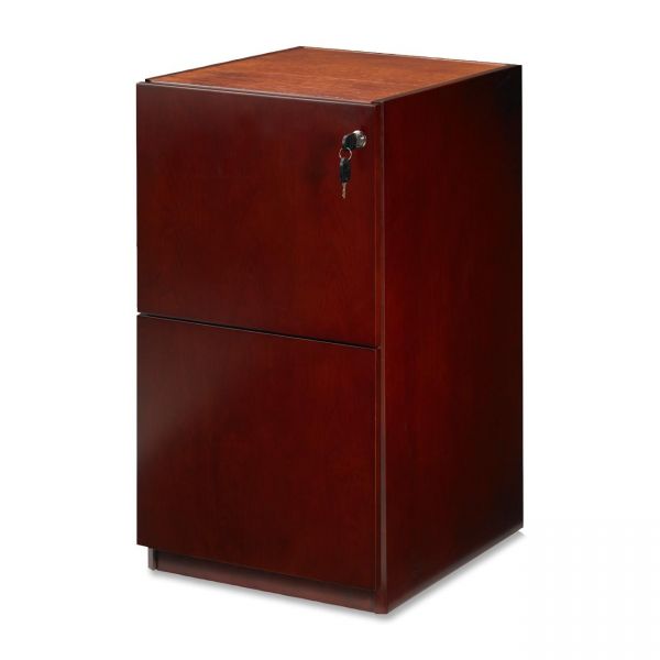 MLNPFF19C Mayline Luminary Series Wood Veneer File/File Pedestal, 15w x 19d x 27-3/4h, Cherry