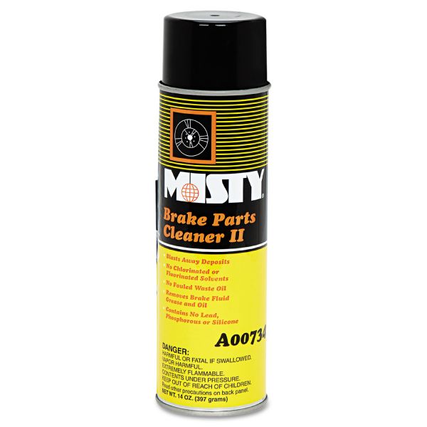 AMR1003210 Misty Brake & Parts Cleaner II, Nonchlorinated, Fast Dry, 14oz Aerosol, 12/Carton