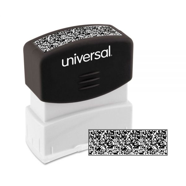 UNV10136 Universal Security Stamp, Obscures Area 9/16 x 1 11/16, Black
