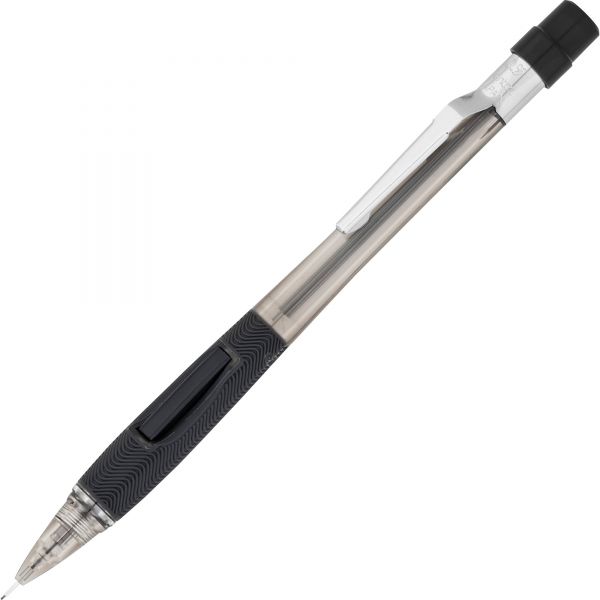 PENPD345TA Pentel Quicker Clicker Mechanical Pencil, 0.5 mm, Transparent Smoke Barrel