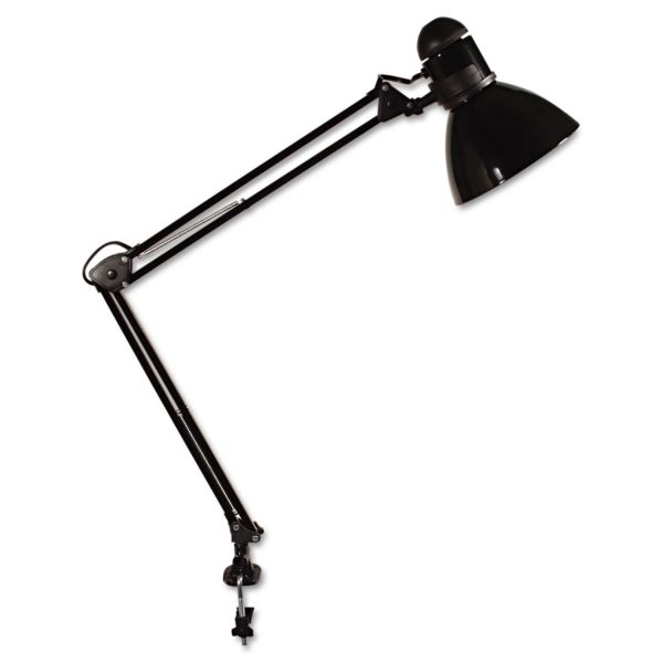 LEDL502BK Ledu Opti Series Swing Arm Incandescent Lamp, 30" Reach, Black