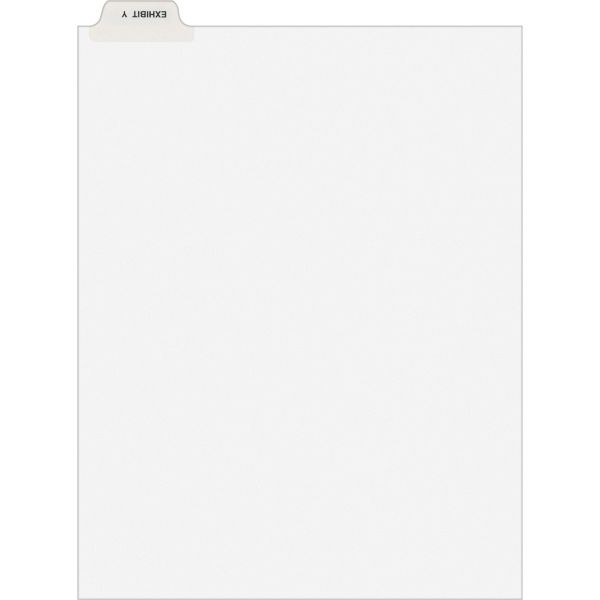 AVE12398 Avery-Style Preprinted Legal Bottom Tab Dividers, Exhibit Y, Letter, 25/Pack