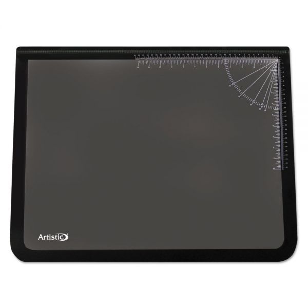 AOP41200S Artistic Lift-Top Pad Desktop Organizer with Clear Overlay, 31 x 20, Black