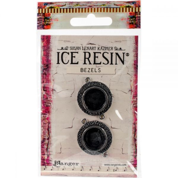 NOTM264693 Ice Resin Milan Bezels Closed Back Silver Circle