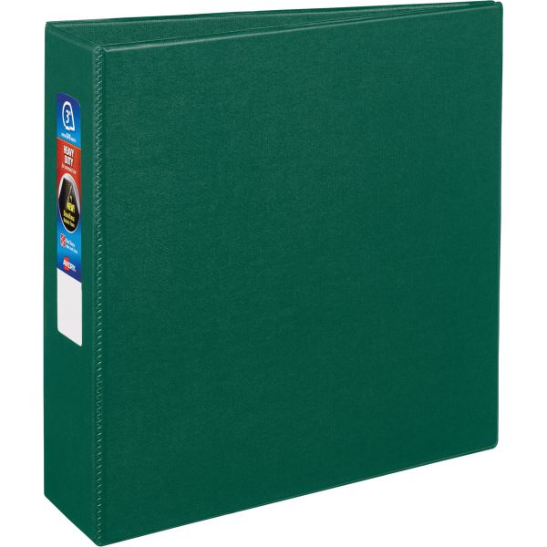 AVE79783 Avery Heavy-Duty 3-Ring Binder with One Touch EZD Rings, 3" Capacity, Green