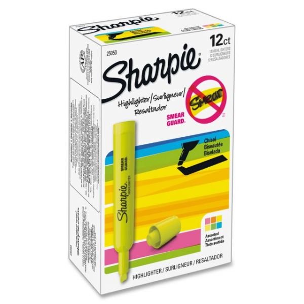 SYNX3549666 Sharpie SmearGuard Tank Style Highlighters