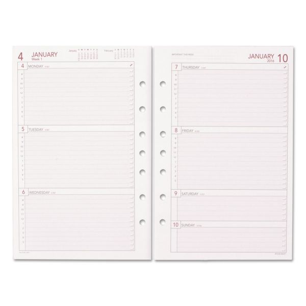 DRN061285Y AT-A-GLANCE Day Runner Weekly Planning Pages Refill, 5 1/2 x 8 1/2, 2019