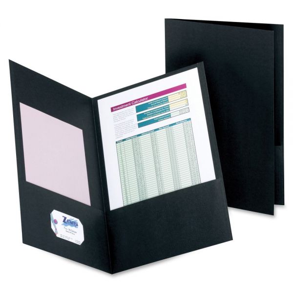 OXF5012705 Oxford Black Two Pocket Folders