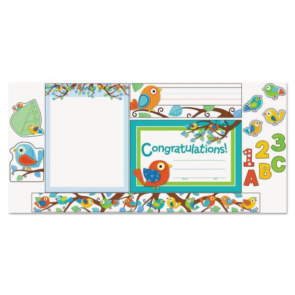 CDP144625 BoHo Birds Alphabet Bulletin Board Set