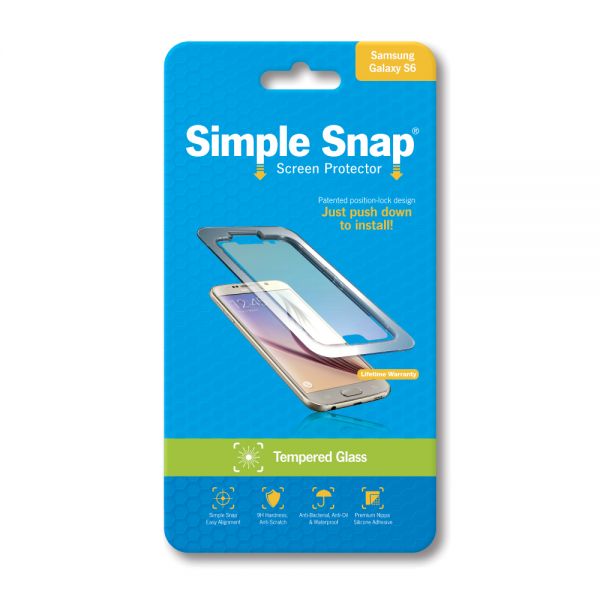 IGRM2X9687 ReVamp Simple Snap Screen Protector (Samsung Galaxy S6) (Tempered Glass) Transparent