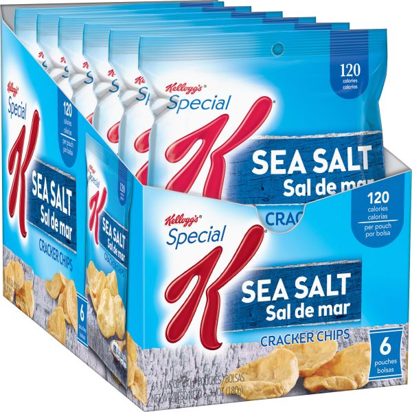 KEB58402 Kellogg's Special K Cracker Chips, Sea Salt, 6/Box